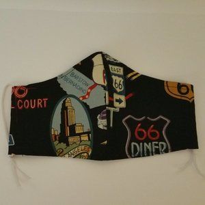 Face Mask "Route 66" Landmark Las Angeles Adult